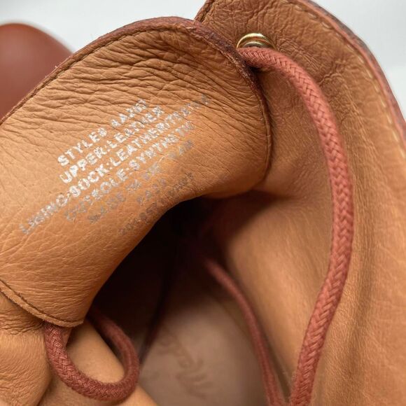 Madewell Women's Patti Brown Leather Boots Lace Up Ankle sz 7 Poetcore Cinnamon - Picture 8 of 8